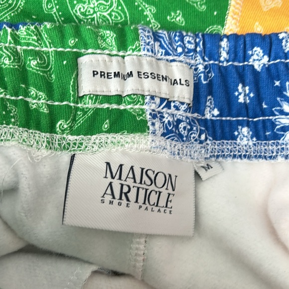 🛍️ Maison Article, Men’s Size Medium Paisley Patchwork Drawstring Shorts - Picture 7 of 8